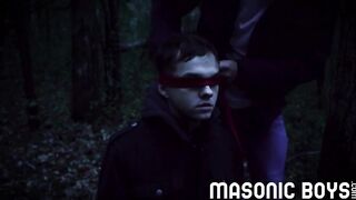Master Tyler Saint SPANKS Colton Fox with wooden paddle