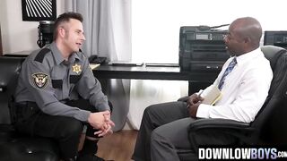 Downlow Boys Joel destroys Doc Aaron's dick with sloppy deepthroat