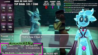 Slime moans like a furry slut pressed against the wall