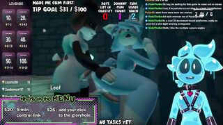 Slime moans like a furry slut pressed against the wall