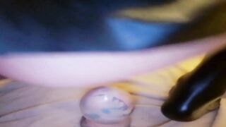 Gay solo ass fucked by thick 70mm plug