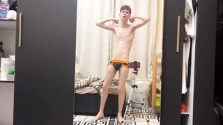 Skinny twink gets wrecked by gym gains week 1 solo