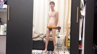 Skinny twink gets wrecked by gym gains week 1 solo