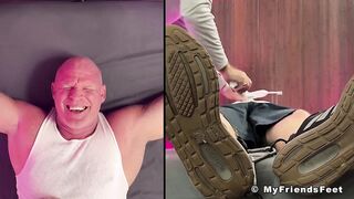Submissive Dude Gets Destroyed By Big Dick Jerking And Foot Fetish Raw