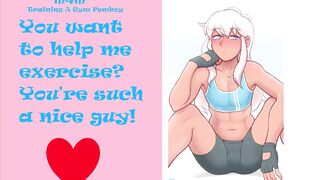 Femboy destroyed in the gym shower with raw ASMR moans