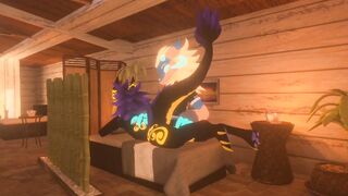 Femboy protogen gets destroyed in VRchat anal pounding