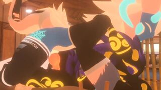 Femboy protogen gets destroyed in VRchat anal pounding