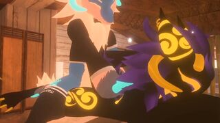 Femboy protogen gets destroyed in VRchat anal pounding