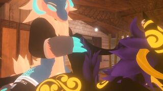 Femboy protogen gets destroyed in VRchat anal pounding