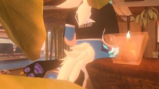 Femboy protogen gets destroyed in VRchat anal pounding