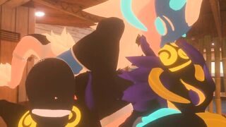 Femboy protogen gets destroyed in VRchat anal pounding