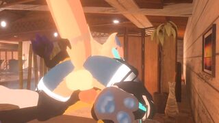 Femboy protogen gets destroyed in VRchat anal pounding