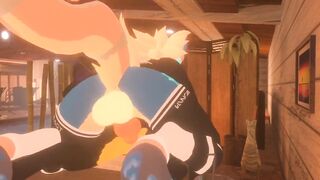 Femboy protogen gets destroyed in VRchat anal pounding