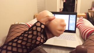 Milking myself to hentai loud moaning orgasm raw cumshow