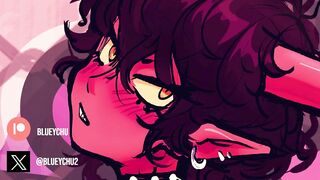 Femboy succubus drains your mana while moaning and kissing
