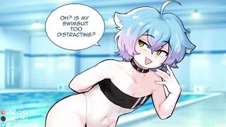 Femboy Swim Captain Dominates You At Practice Deep Growls Leaking Cum