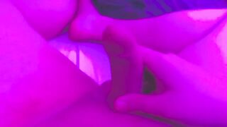 Femboy gets wrecked with huge dick clenched in brutal handjob