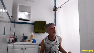 Giant Richard Lennox gets naughty surprise from tiny ex who teases his big dick with kinky solo play