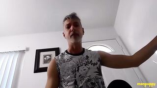 Giant Richard Lennox gets naughty surprise from tiny ex who teases his big dick with kinky solo play