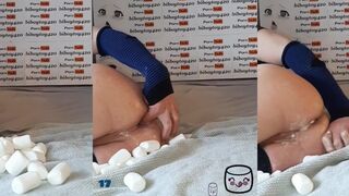 Twink’s Marshmallow Plug Faces Raw Anal Prolapse Creamy Stretch Solo