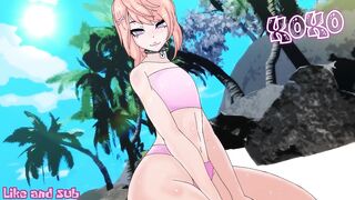 NSFW ASMR RP hot beach day with a femboy friend M4M moans ear licks