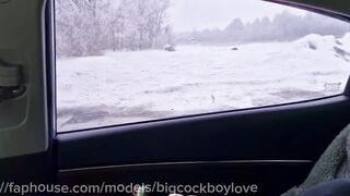 Fucked out of town on a bareback highway big cock daddy filled me up