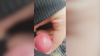 Gay femboy thick ass cumming over sweaty hoodie