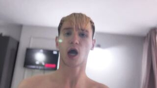 Cheap hotel twisted horny twinks get destroyed by big dick anal