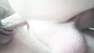 Beautiful femboy gets monster cock stuffed full of thick cum