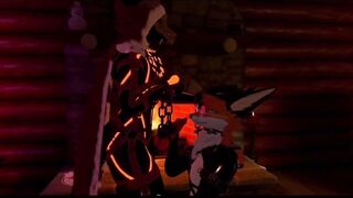 Krampus wrecks fox boy on Christmas in VRChat