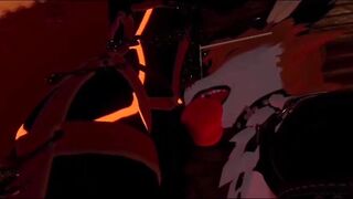 Krampus wrecks fox boy on Christmas in VRChat