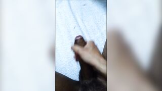 Gay femboy moaning while worshipping a big black cock then ruined by a thick cumshot