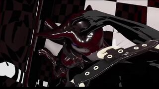 Latex cobra fucks his toy raw gay VRChat furry femboy