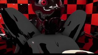 Latex cobra fucks his toy raw gay VRChat furry femboy