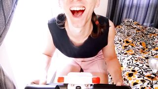 Big cock brutally wrecks girly gym boy in POV ASMR roleplay