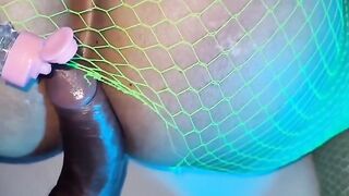 Big ass latino femboy destroyed anal cumshot listening to electronics