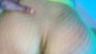 Big ass latino femboy destroyed anal cumshot listening to electronics