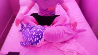 Femboy gets destroyed playing with his shark toys