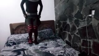 Femboy Latino gets destroyed by hungry gay mouth
