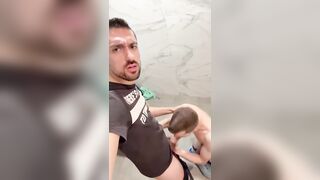 Hot daddy fucks rough twinks with his big dick