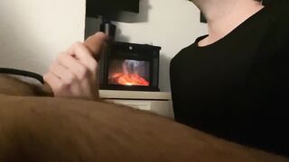 Twink blasts hot cumshot deep down throat massive blowjob