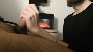 Twink blasts hot cumshot deep down throat massive blowjob