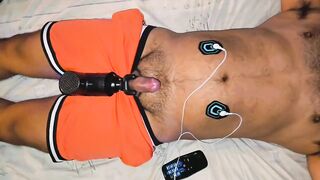 Hairy Pup Mask Electro Jock Cums Hands Free Gushing Destroyed