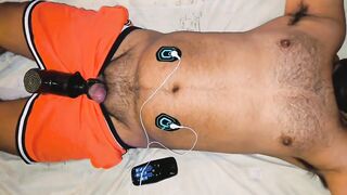 Hairy Pup Mask Electro Jock Cums Hands Free Gushing Destroyed