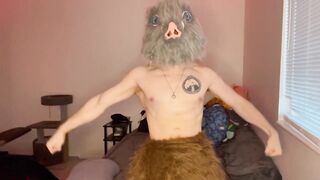 Inosuke Strips Naked And Gushes Cum Tsunami For You