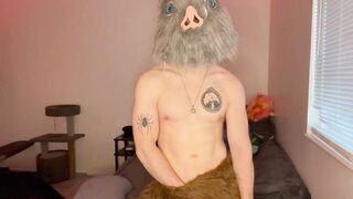Inosuke Strips Naked And Gushes Cum Tsunami For You