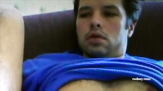 Rodney Roux Smokes N Strokes Huge Cock To Gushing Cum Explosion