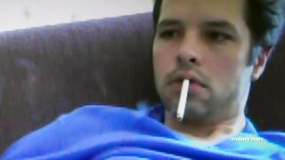 Rodney Roux Smokes N Strokes Huge Cock To Gushing Cum Explosion