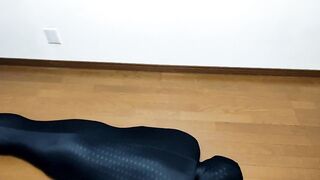 Zentai Mommy Dumps Cum Wrecked Mummy Puppy Choked in Lycra Hell