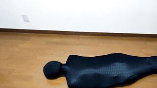 Zentai Mommy Dumps Cum Wrecked Mummy Puppy Choked in Lycra Hell